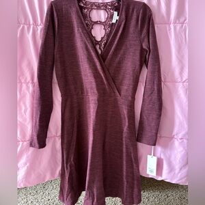 Candie's Deep Purple Lace Detail Dress